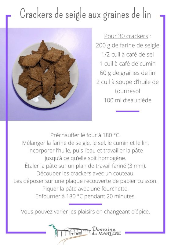 Recette de crakers au seigle