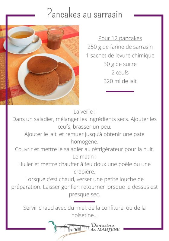 Recette des pancakes au sarrasin